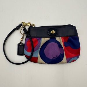 Coach Graphic Resort “Op Art”Wristlet